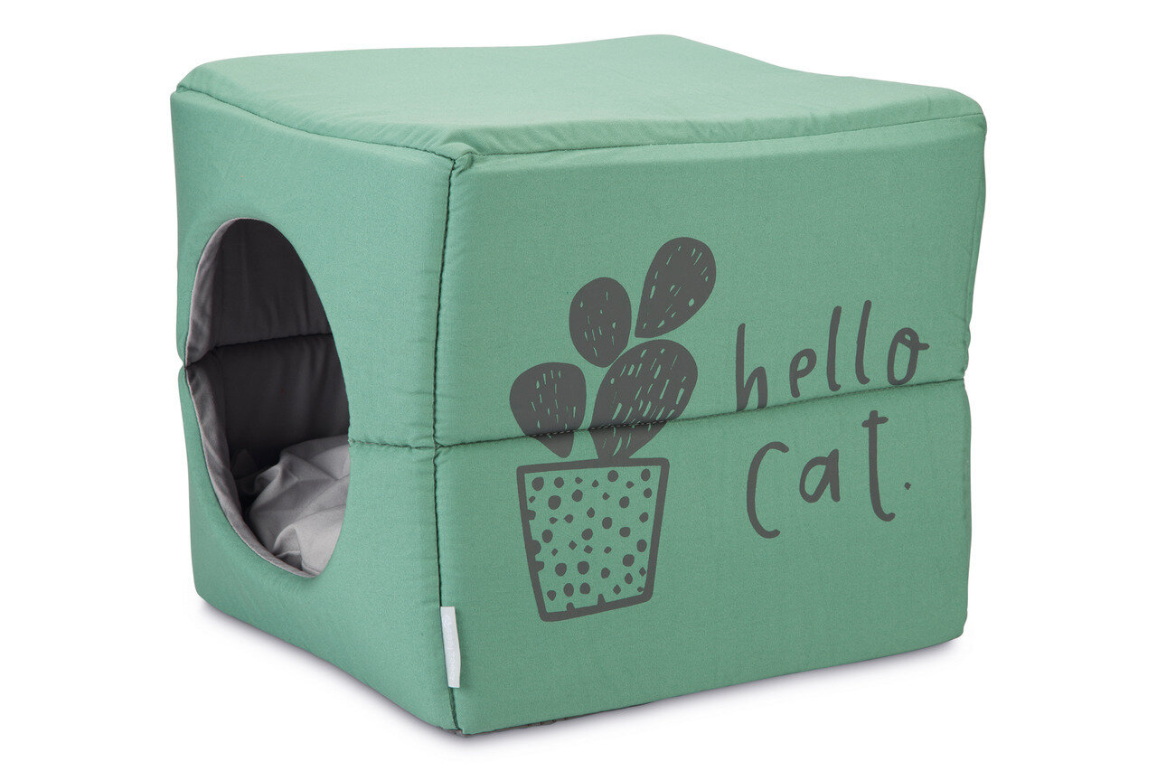 K&BZ BZ CASA PARA GATO BOX I, VERDE, 37 X 33 X 33CM