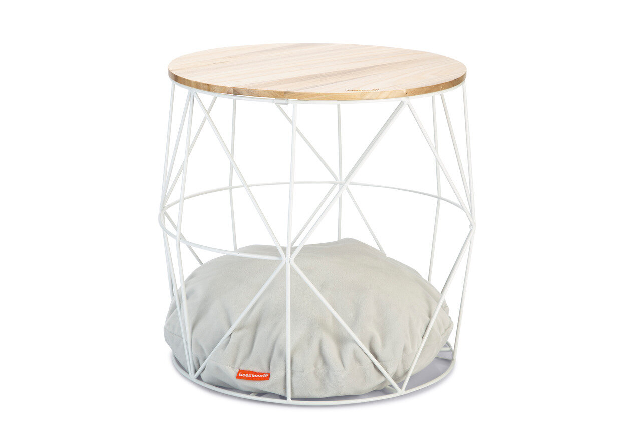 K&BZ MUEBLE GATO KUJA BLANCO, 40 X 40 X 45 CM