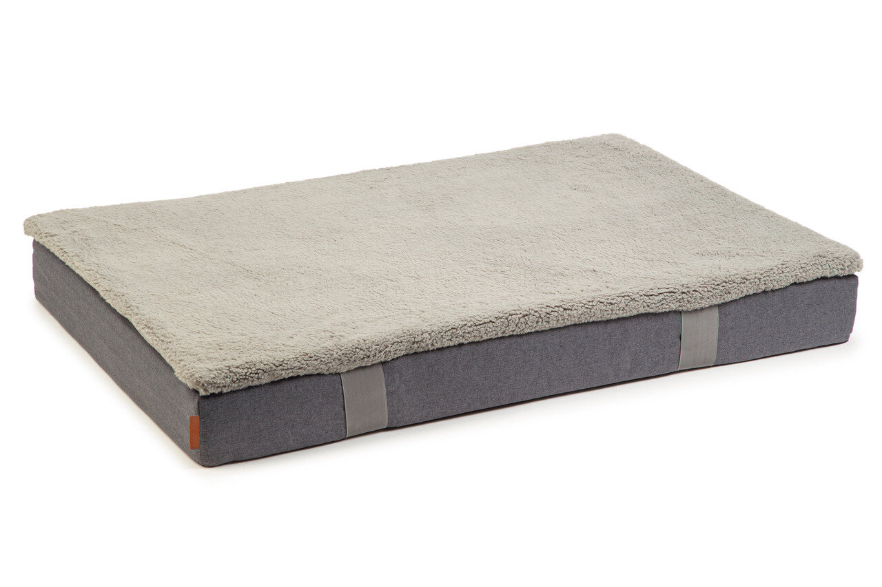 K&BZ CAMA PERRO DE ESPUMA CON MEM�RIA DUO, GRIS 100 X 70 X 12CM