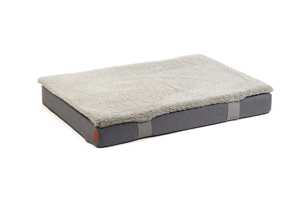 K&BZ CAMA PERRO DE ESPUMA CON MEM�RIA DUO, GRIS 120 X 80 X 14CM