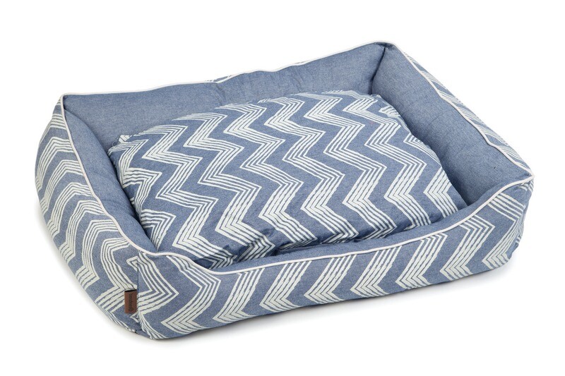 K&BZ BZ CAMA ZIGZAG AZUL 95 X 80 X 25CM