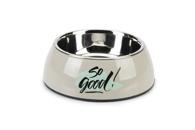 K&BZ BZ PLATO PARA PERRO, 350 ML SO GOOD GRIS, AL: 6 CM 350ML �: 18 CM