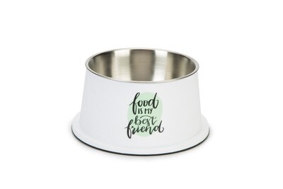 K&BZ BZ PLATO PARA PERRO, 800 ML BEST FRIEND BLANCO, AL: 9 CM 800ML �: 19 CM