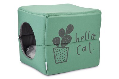 K&BZ BZ CASA PARA GATO BOX I, VERDE, 37 X 33 X 33CM
