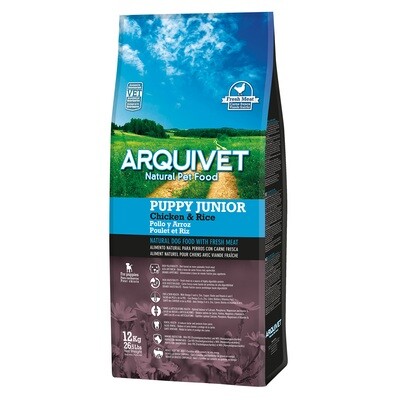 Arquivet-Puppy Junior-Pienso para cachorros-Pollo y arroz-12 kg