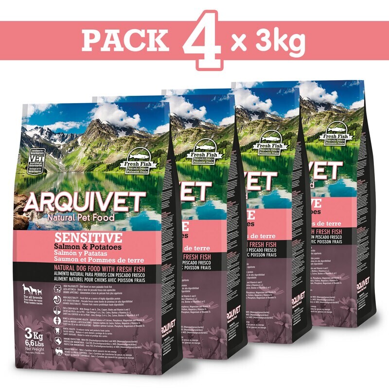 Pack 4 unidades Salm�n y patata 3kg