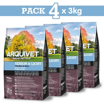 Pack 4 unidades Senior Light 3kg