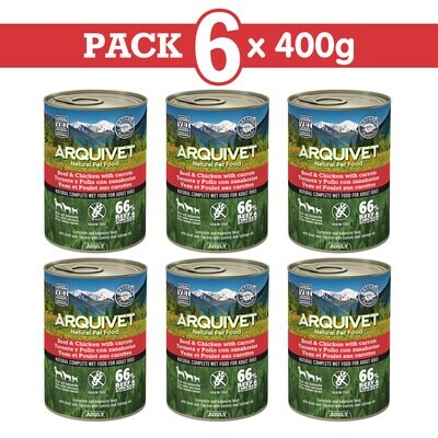 Pack 6 Ternera y pollo con zanahorias 400gr