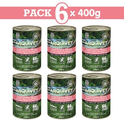 Pack 6 Salm�n y Pavo con guisantes 400gr