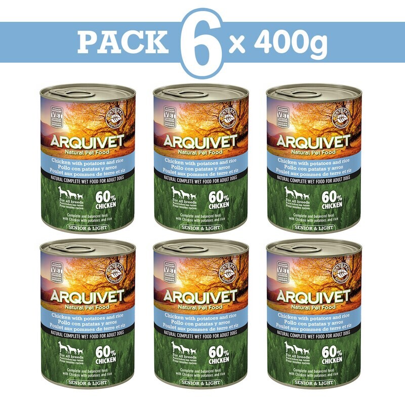 Pack 6 Pollo con patatas y arroz 400gr
