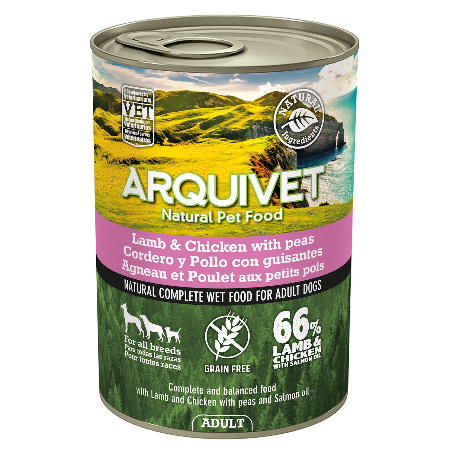 Adult - Cordero y pollo con guisantes y aceite de salm�n