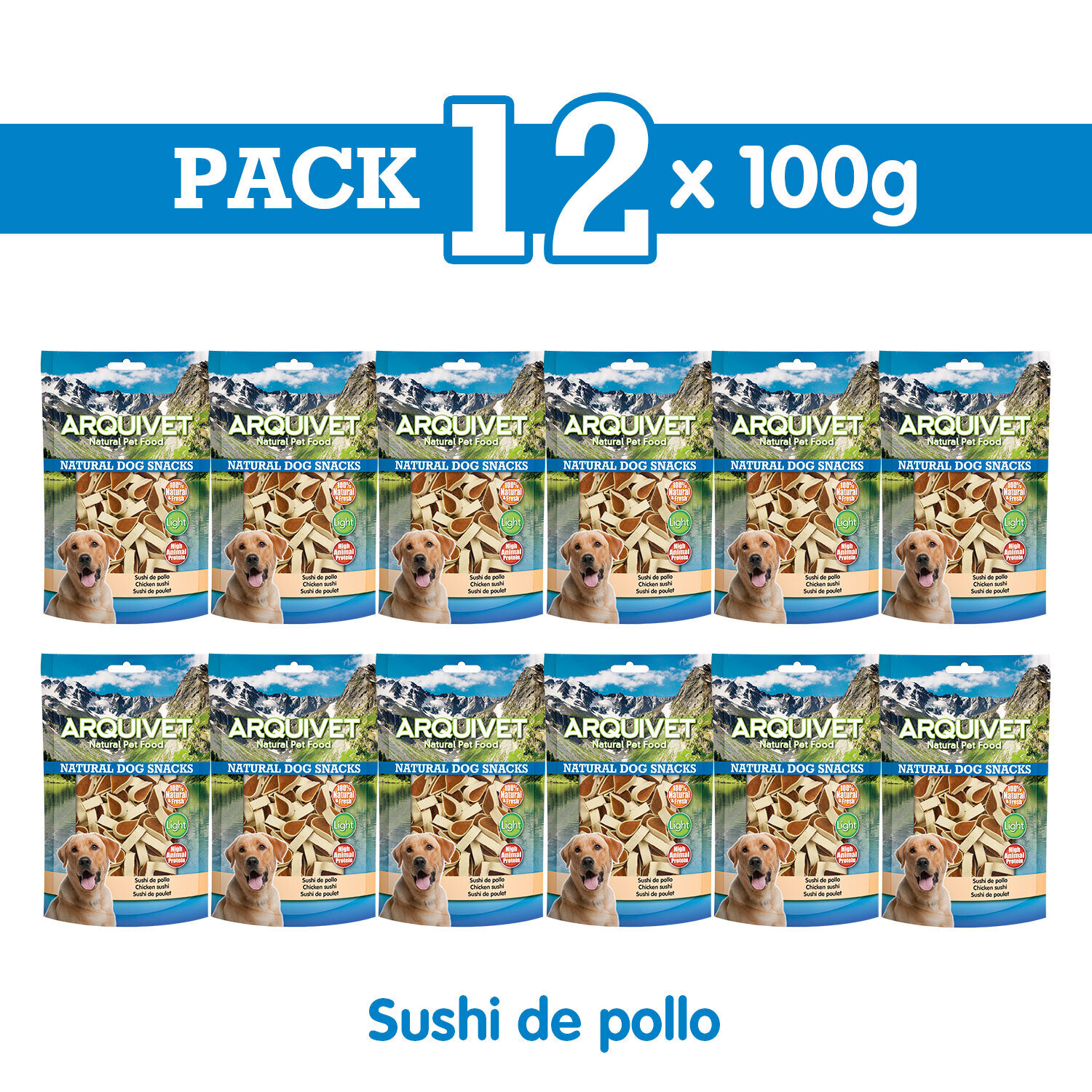 Pack 12 Snacks Sushi de pollo 100 g Pack 12 Snacks Sushi de pollo 100 g