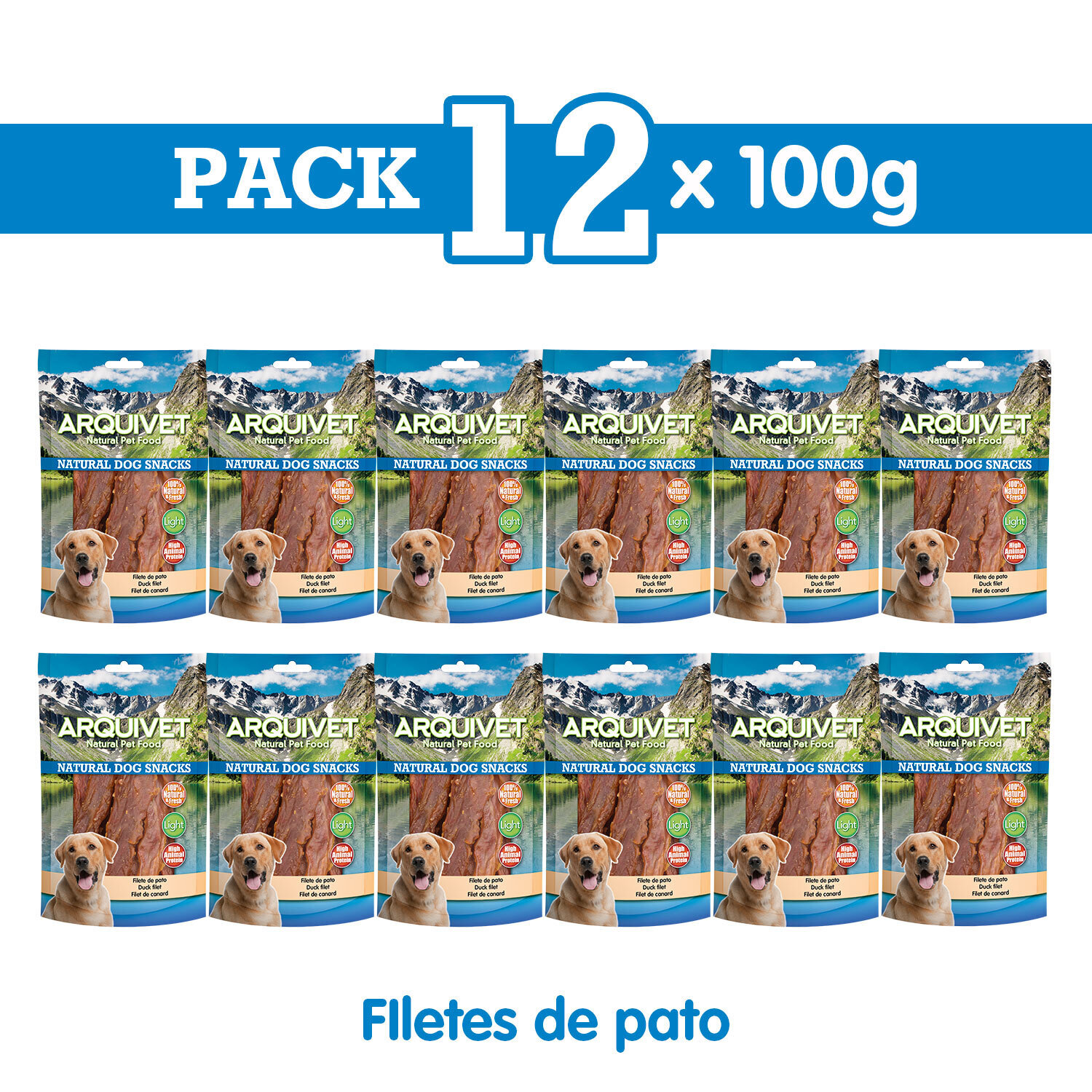 Pack 12 Snacks Filete de pato 100 g