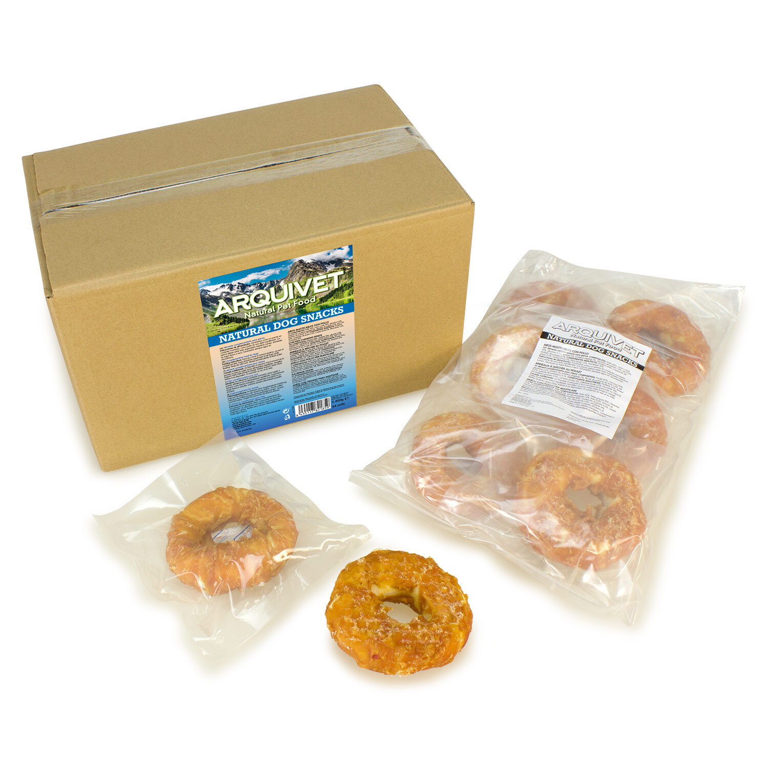 Aros masticables con Pollo - caja 24 unidades
