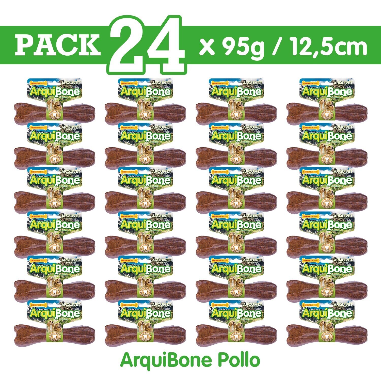 Pack 24 arquibone 12,5cm Pollo