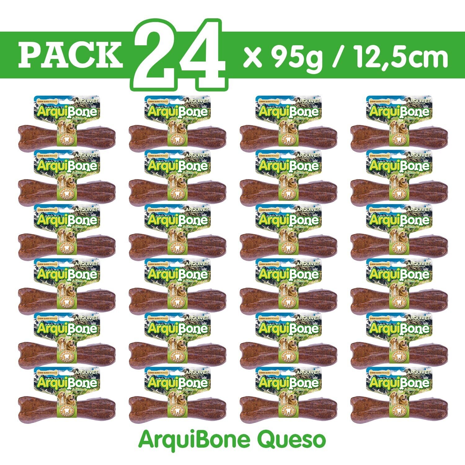 Pack 24 arquibone 12,5cm Queso