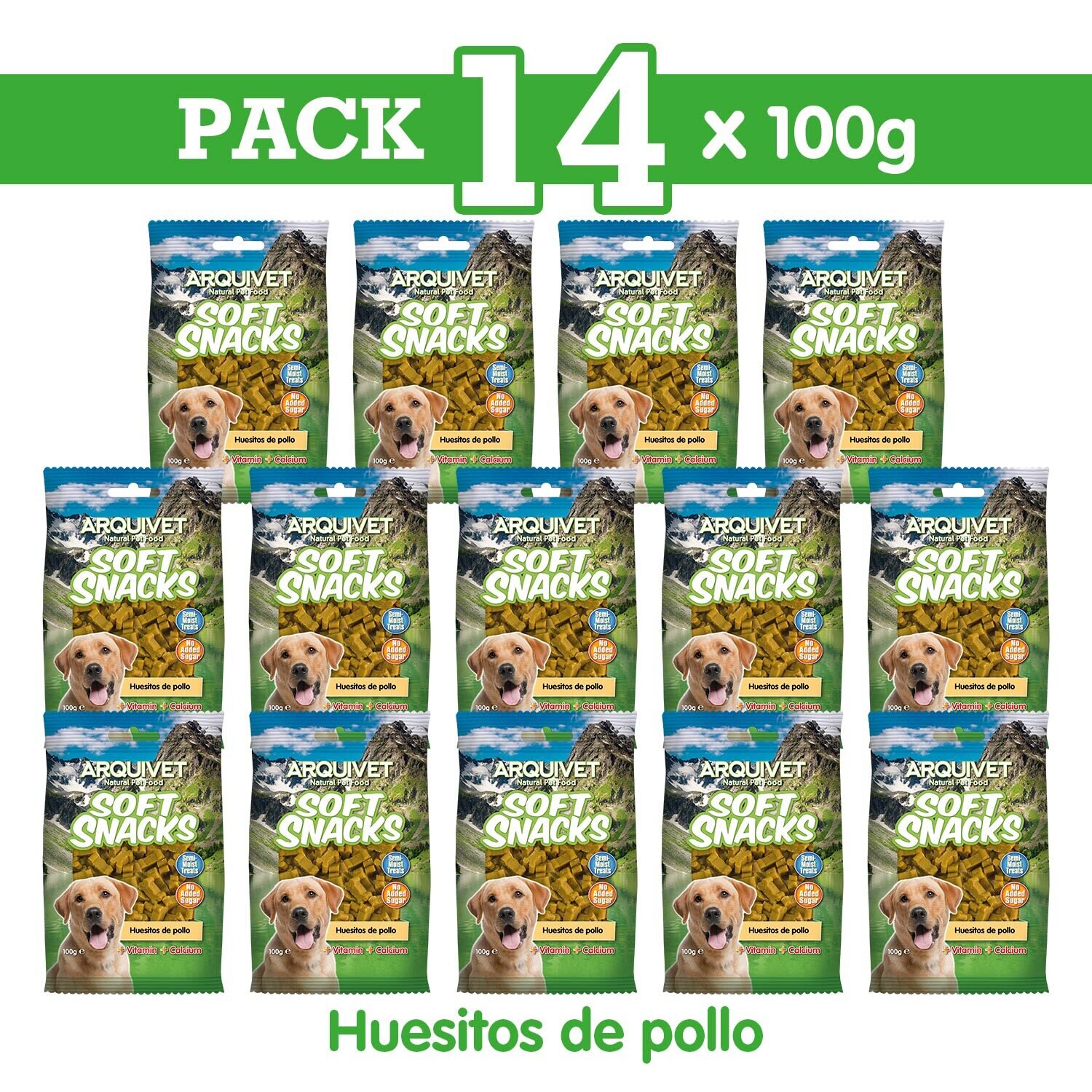 Pack 14 Huesitos de pollo 100gr