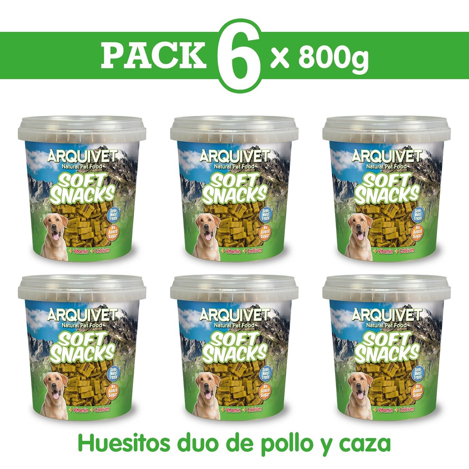 Pack 6 Huesitos duo pollo y caza 800 gr Pack 6 Huesitos duo pollo y caza 800 gr