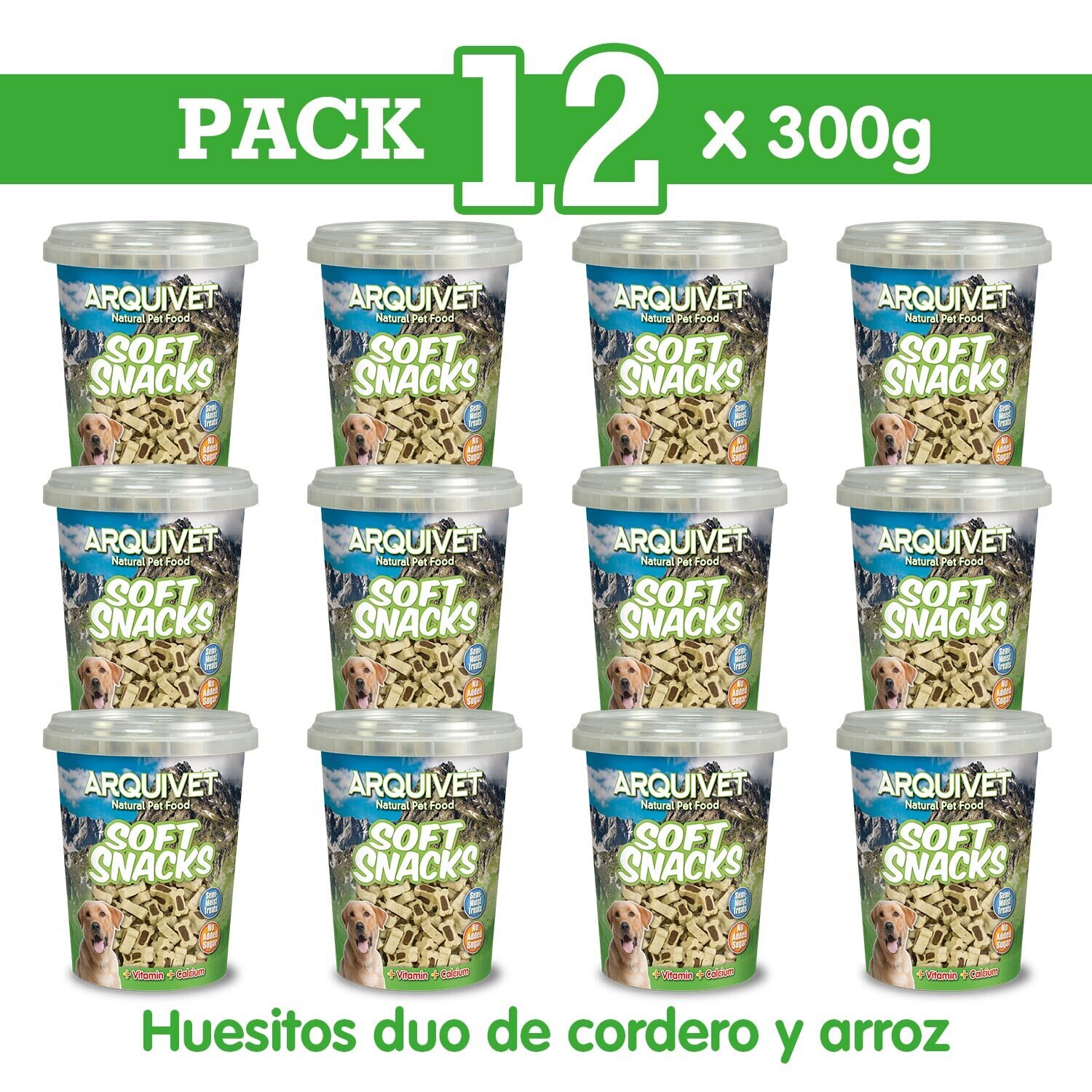 Pack 12 Huesitos duo cordero y arroz 300 gr