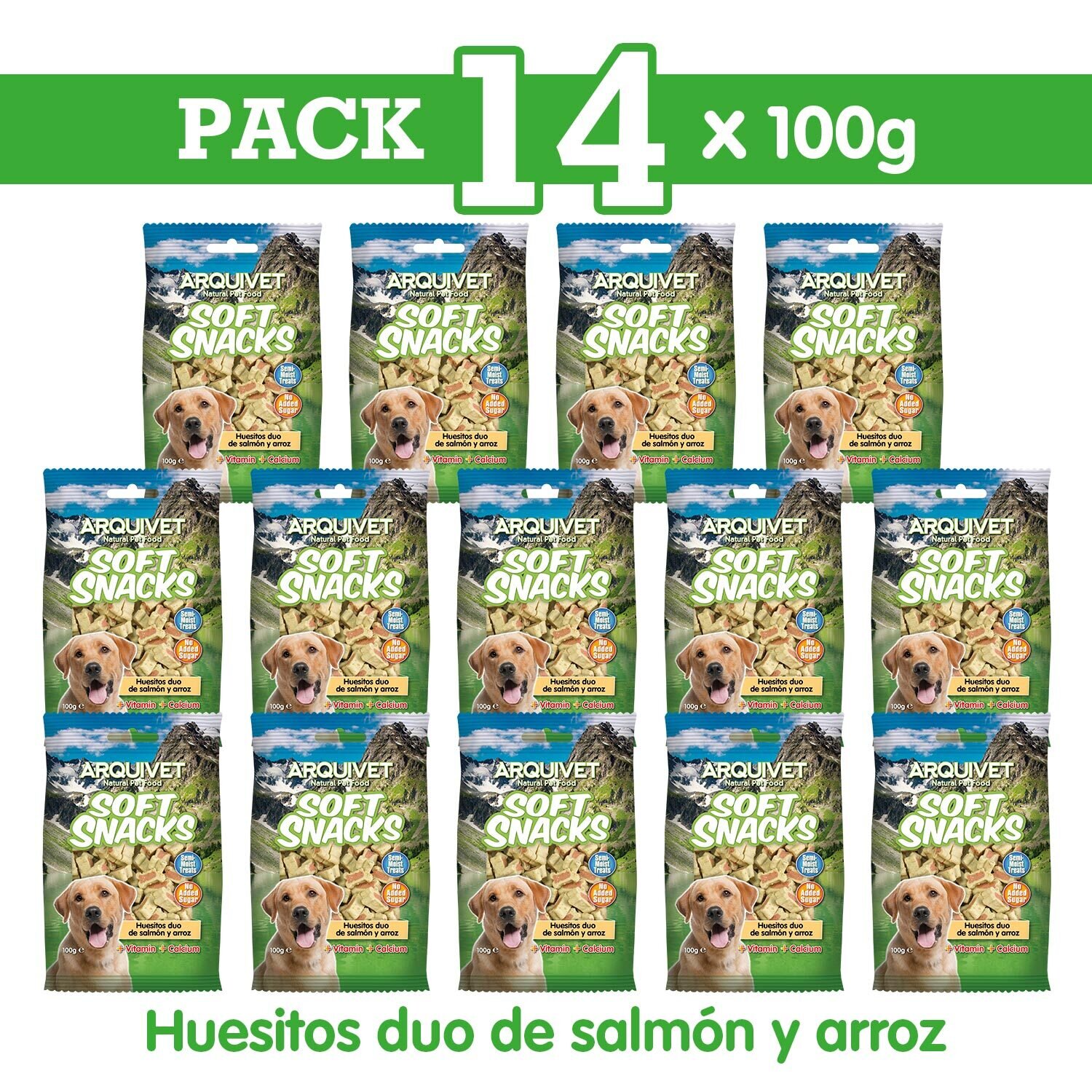 Pack 14 Huesitos duo de salm�n y arroz 100gr