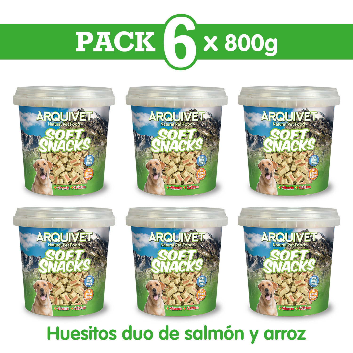 Pack  6 Huesitos duo de salm�n y arroz 800 gr
