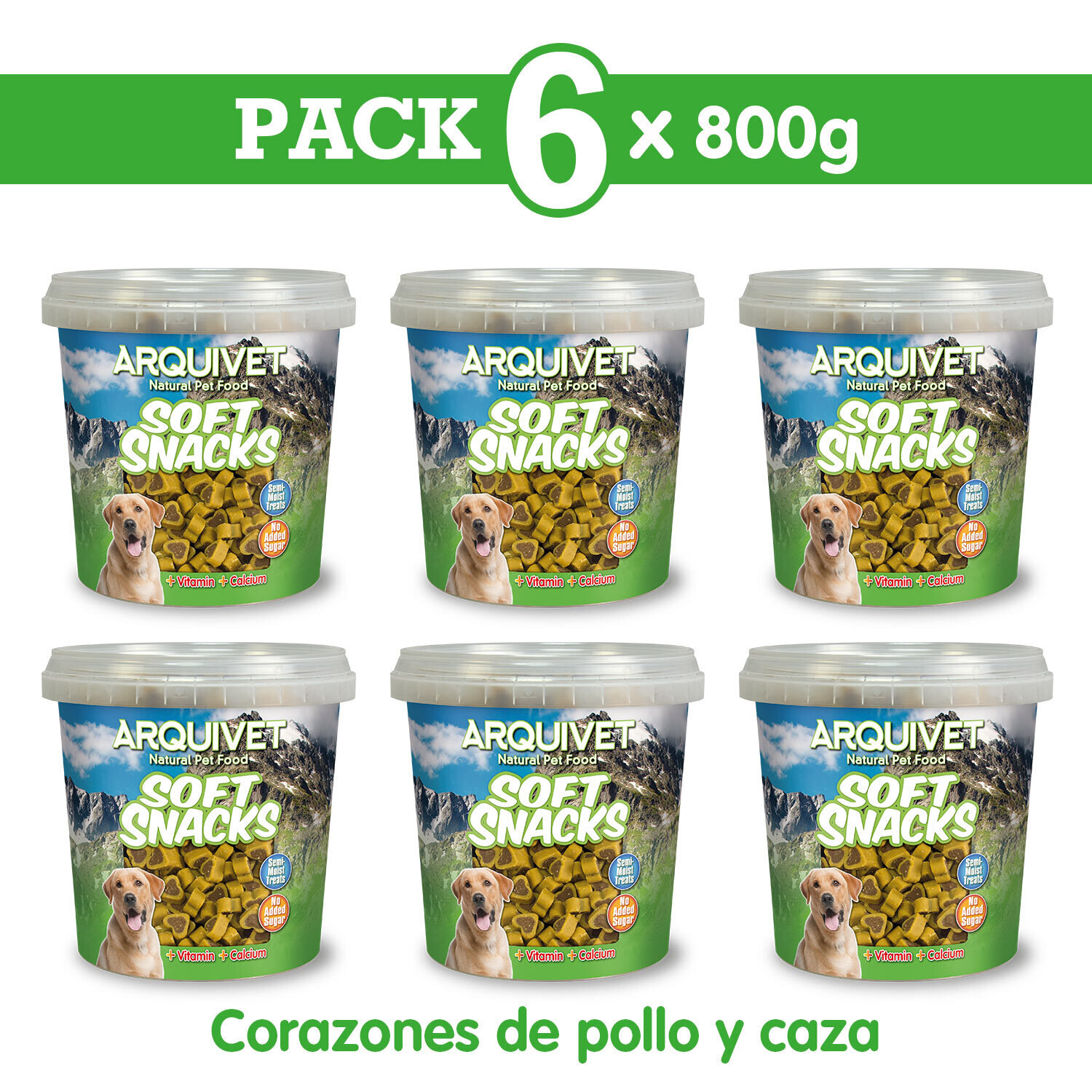Pack 6 Corazones de pollo y caza 800 gr Pack 6 Corazones de pollo y caza 800 gr