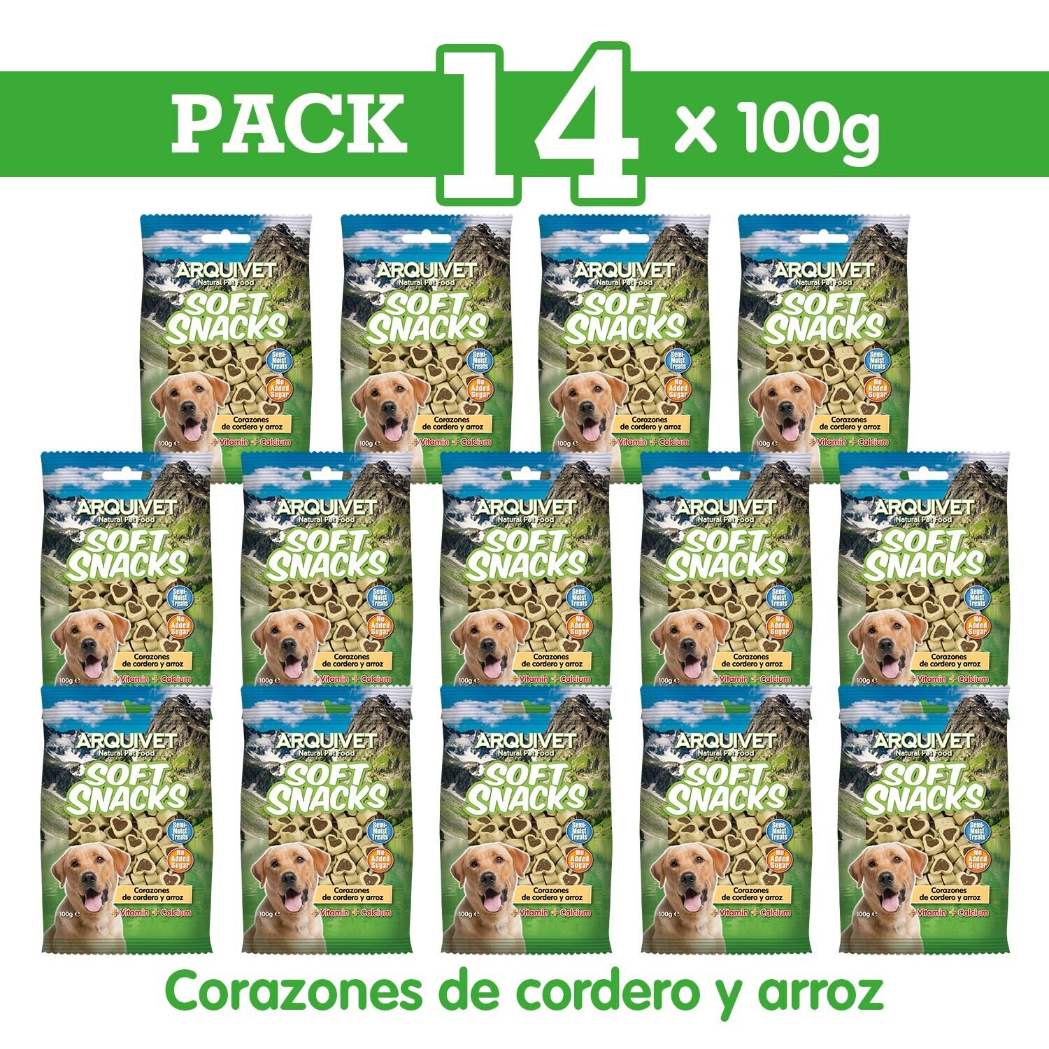 Pack 14 Corazones de cordero y arroz 100gr