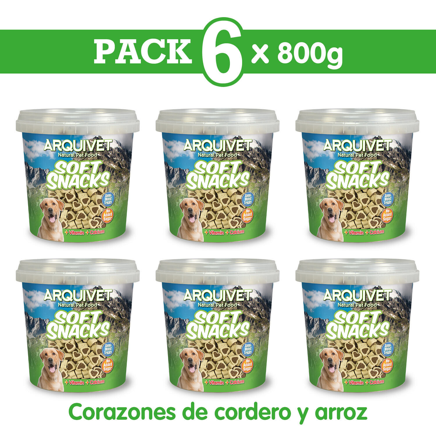 Pack  6 Corazones de cordero y arroz 800 gr