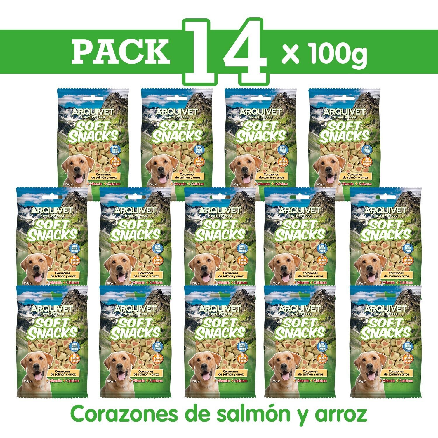 Pack 14 Corazones de salm�n y arroz 100gr