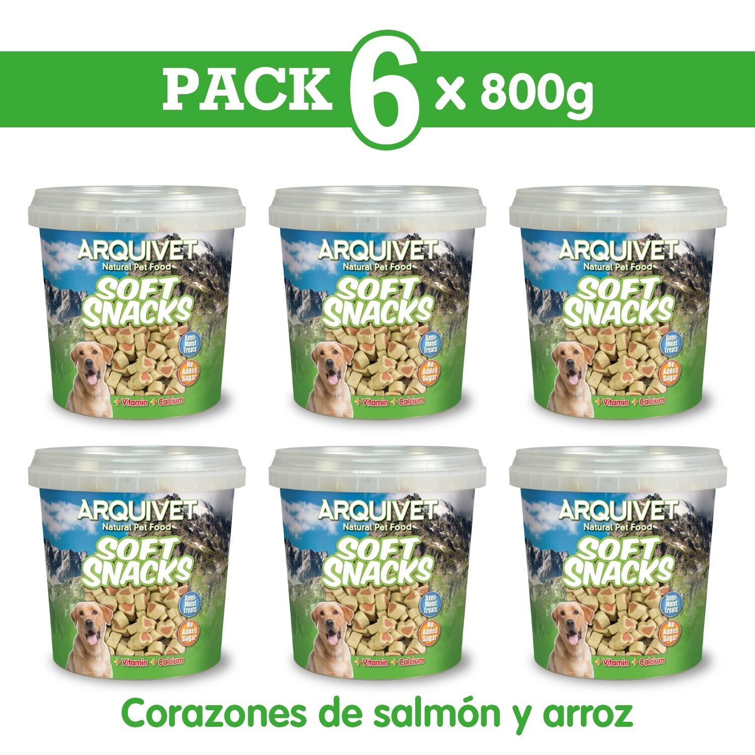 Pack  6 Corazones de salm�n y arroz 800 gr