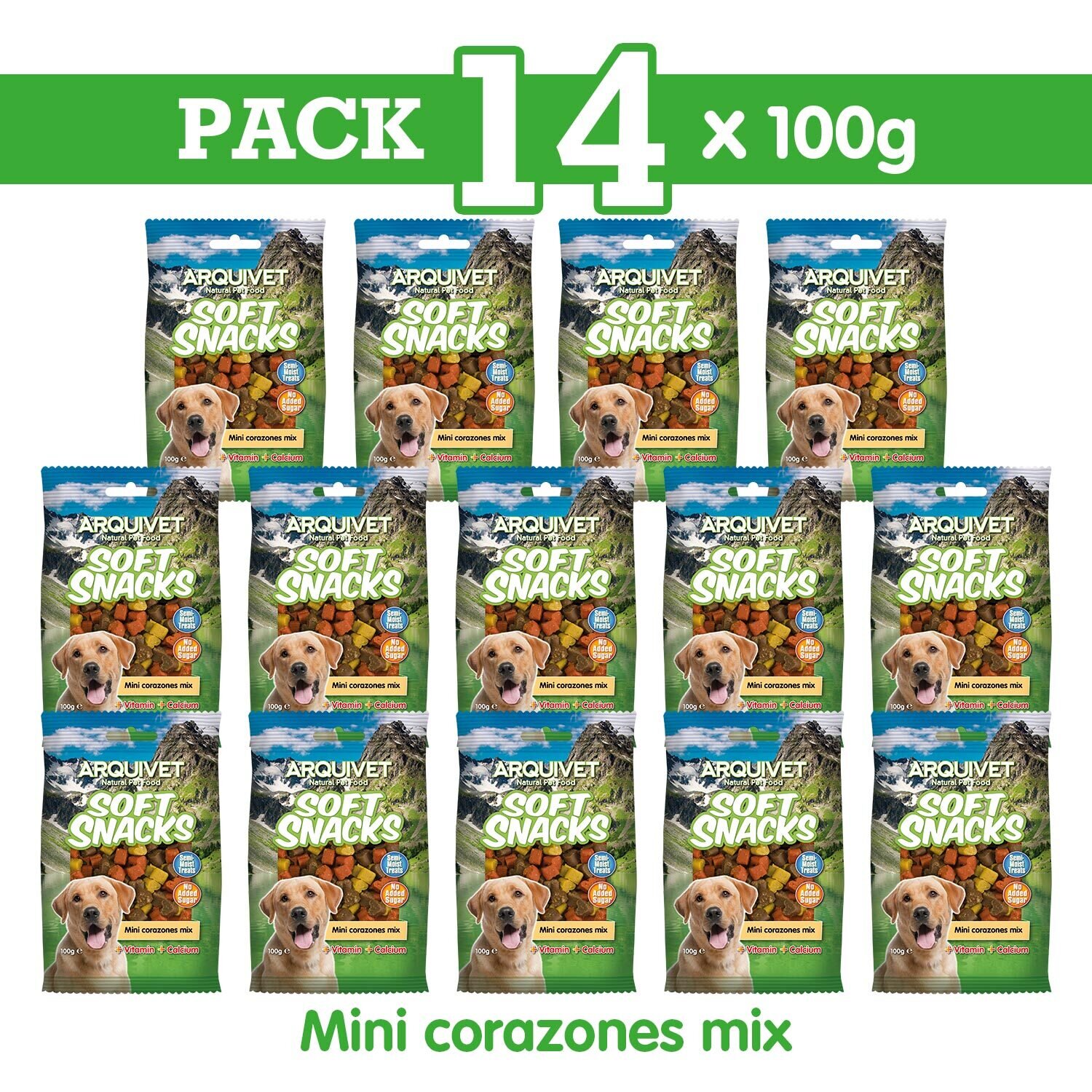 Pack 14 Mini corazones mix 100gr