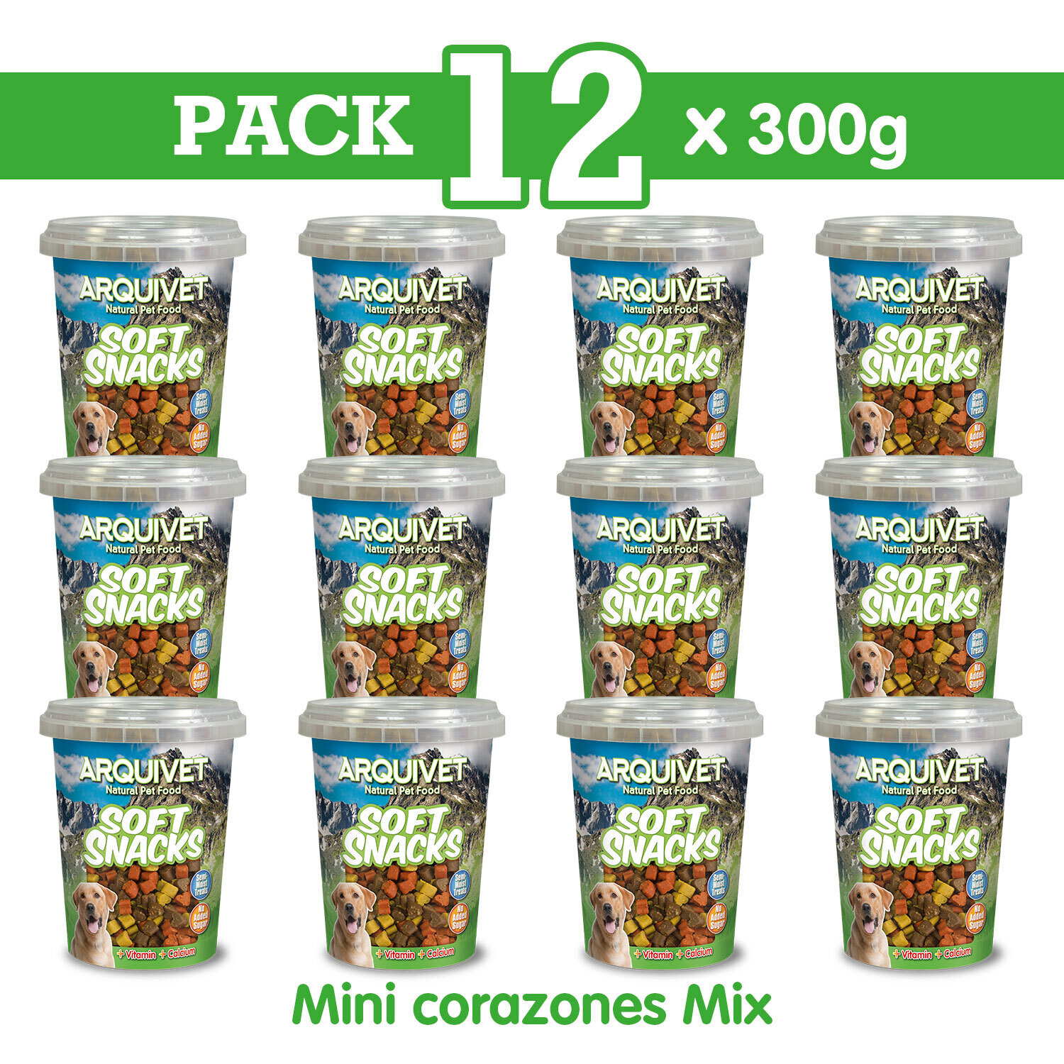 Pack 12 Mini corazones mix 300 gr