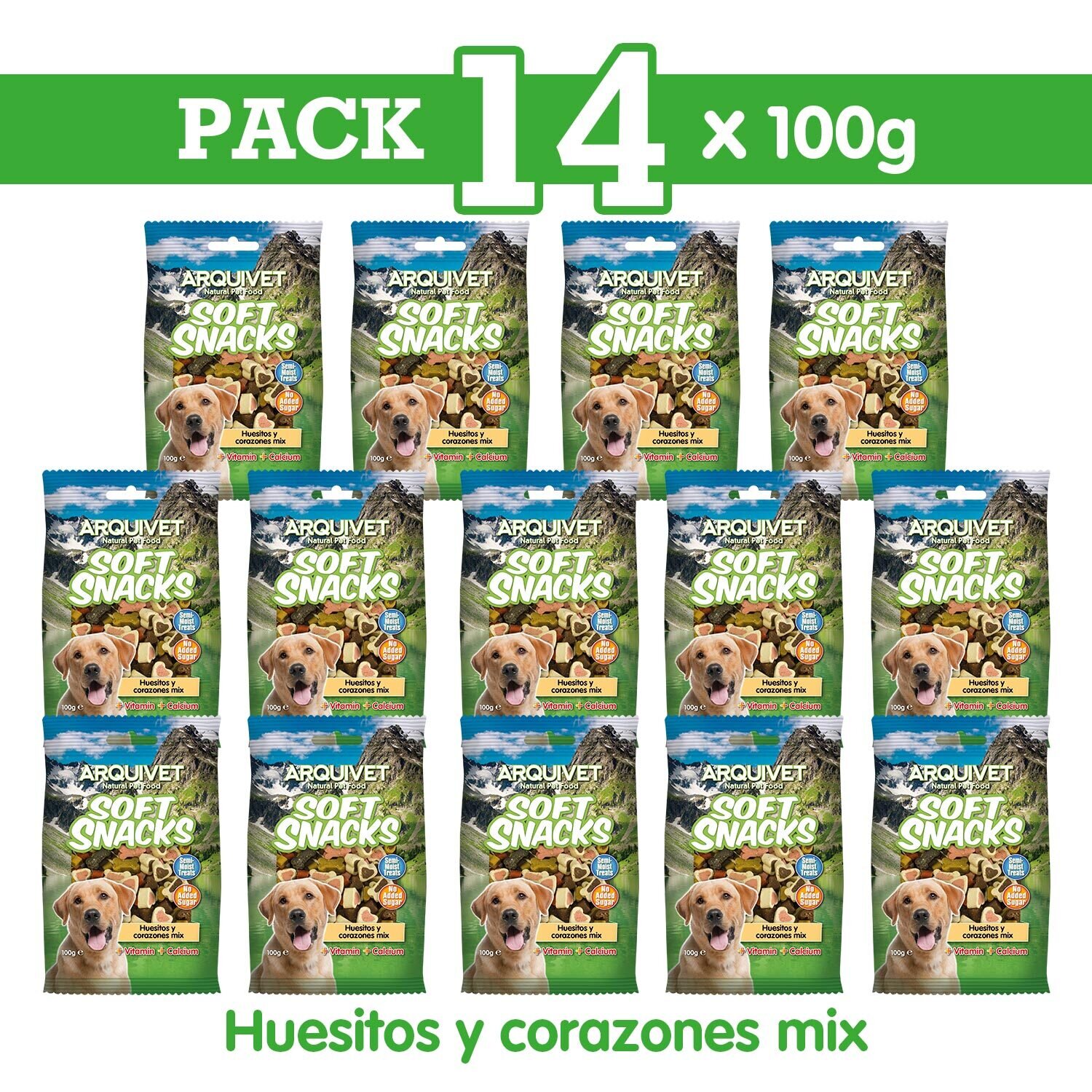 Pack 14 Huesitos y corazones mix 100gr