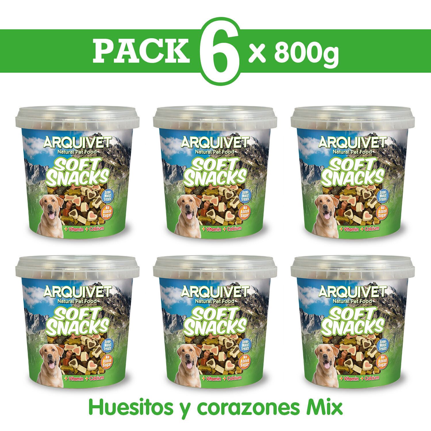 Pack  6 Huesitos y corazones mix 800 gr