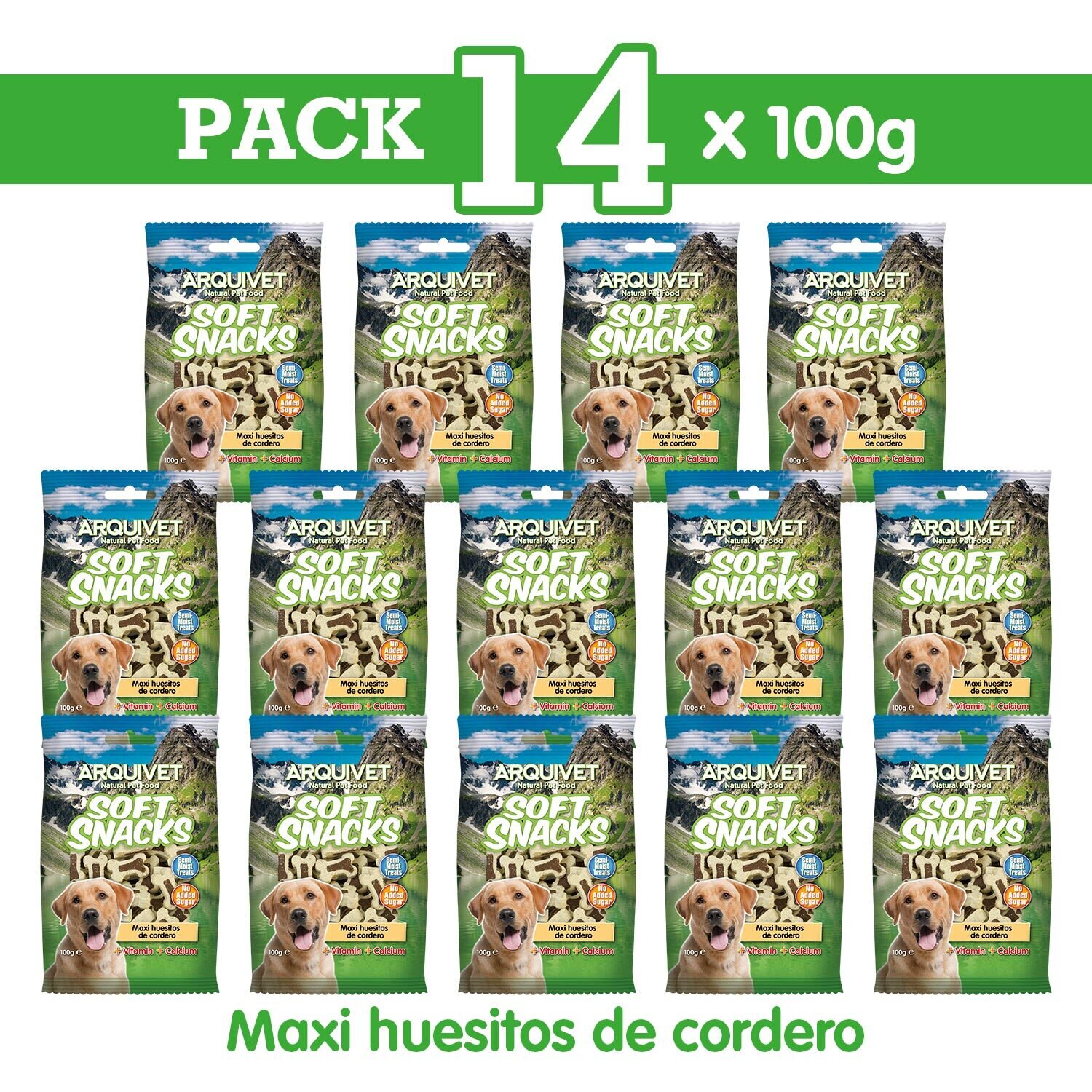 Pack 14 Maxi huesitos de cordero 100gr