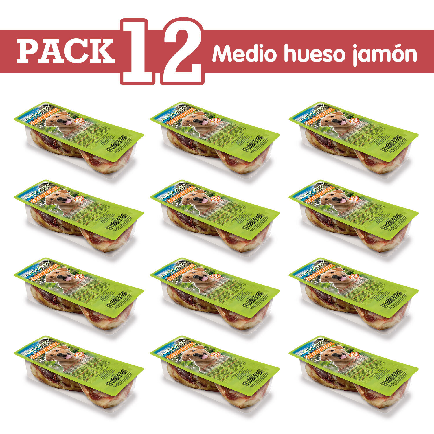 Pack 12 medios huesos de jam�n