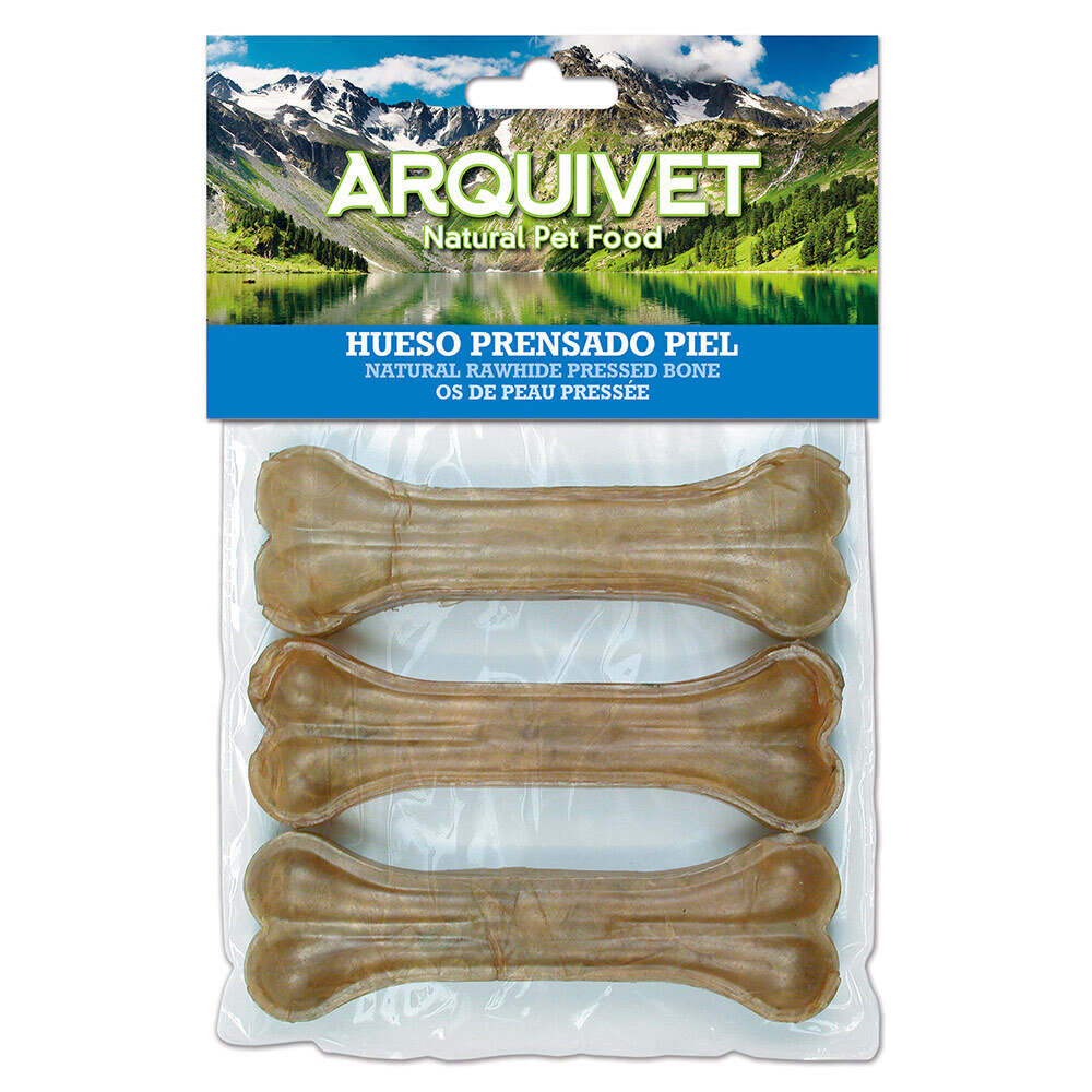 Huesito prensado piel - 15 cm (Bolsa 3 uds.)