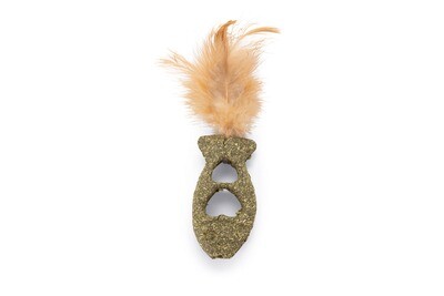 K&BZ CATNIP PESCADO CON PLUMAS JUGUETE GATO 12X3,5 CM