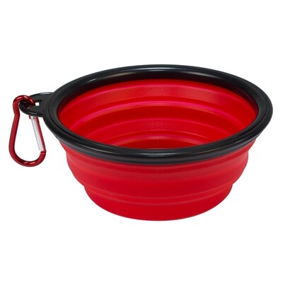 Comedero silicona plegable rojo 13x5,5x9cm