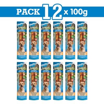 Pack 12 Snacks Twist con pato enrollado 24cm 100 g