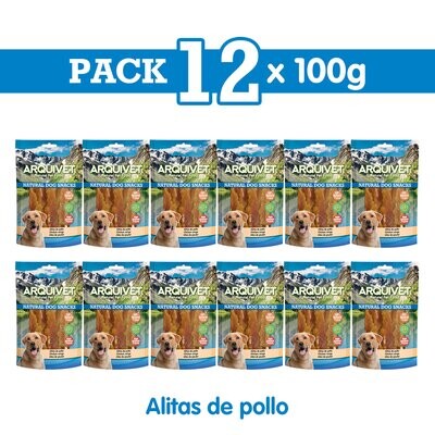 Pack 12 Snacks Alitas de pollo 100 g