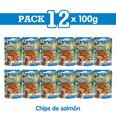 Pack 12 Snacks chips de salm�n 100 g