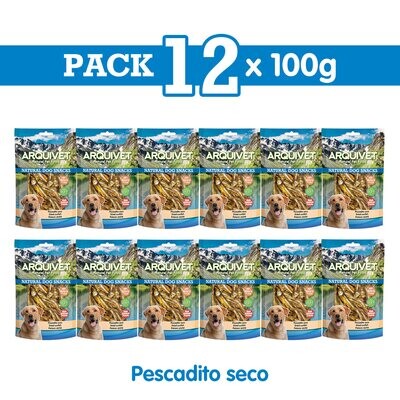 Pack 12 Snacks Pescadito seco 100g