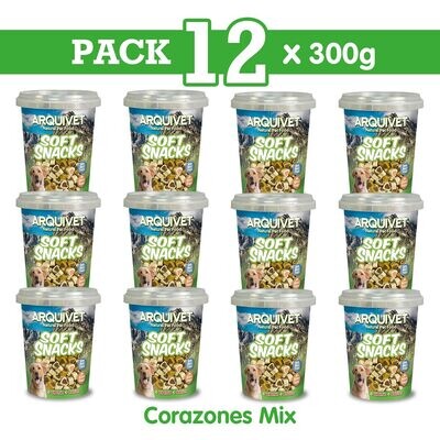 Pack 12 Corazones mix 300 gr