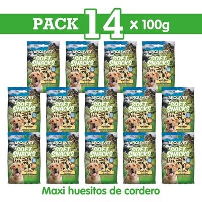 Pack 14 Maxi huesitos de cordero 100gr