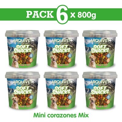 Pack  6 Mini corazones mix 800 gr