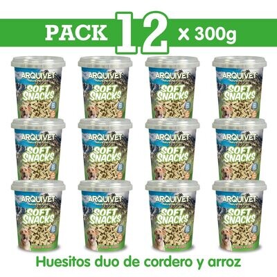 Pack 12 Huesitos duo cordero y arroz 300 gr