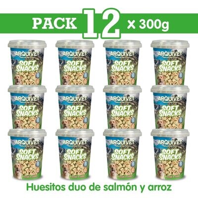 Pack 12 Huesitos duo de salm�n y arroz 300 gr