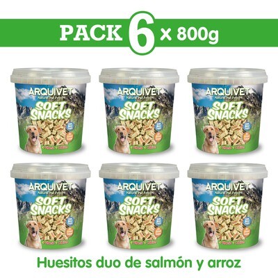 Pack  6 Huesitos duo de salm�n y arroz 800 gr