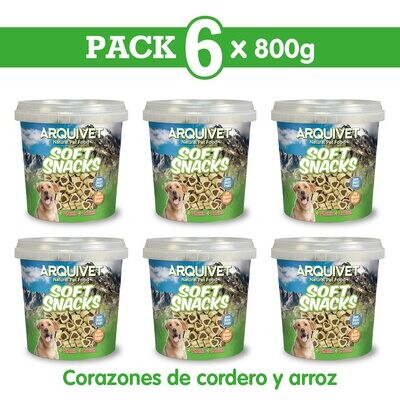 Pack  6 Corazones de cordero y arroz 800 gr